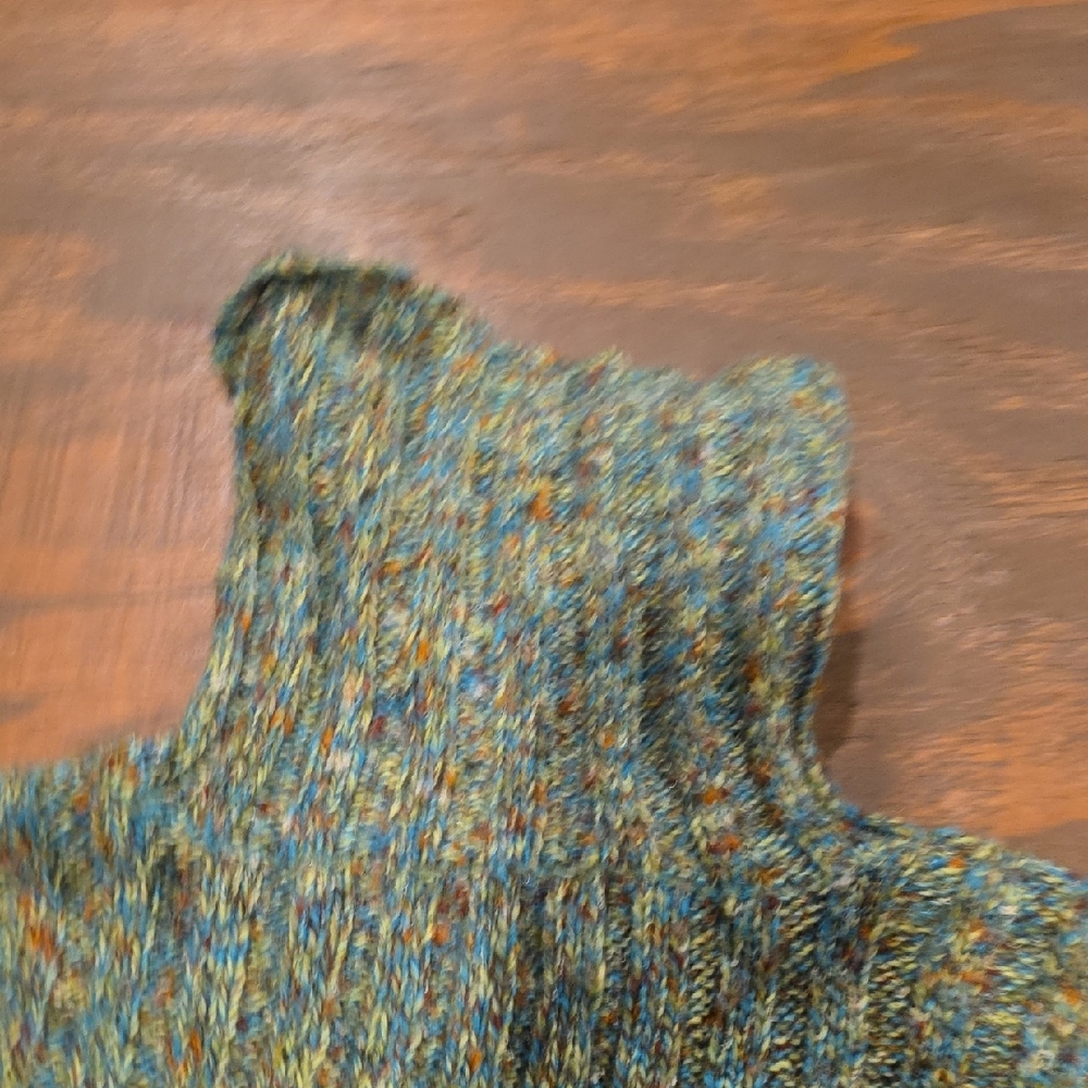 Coldwater Creek Multicolor Ribbed Turtleneck Sweater - Green Tone - Picture 6 of 6